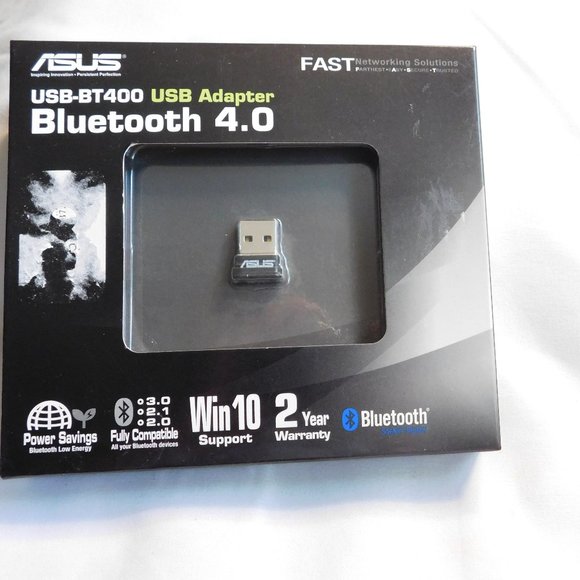 ASUS USB-BT400 USB 2.0 Adapter Bluetooth 4.0 Dongle Receiver - Picture 1 of 4